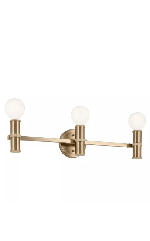 KICHLER Torche 24.25 in. 3-Light Champagne Bronze Modern Bathroom Vanity Light
