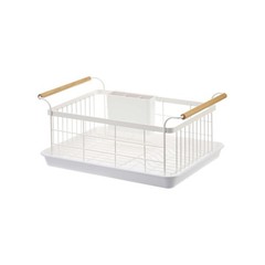 Yamazaki Home TOSCA Dish Drying Organizer Rack with Removeable Drainer Tray