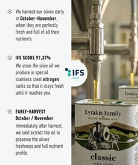 Lyrakis Family | Cretan Extra Virgin Olive Oil | High Phenolic | Cold Pressed