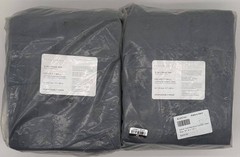 Pottery Barn Velvet Twill BLACKOUT Drape Curtain (2) ~ 50 x 120 ~ Steel Blue