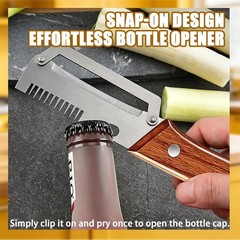 2 PCS 3-in-1 Multifunctional Vegetable Peeler with Wooden Handle,Julienne Slicer