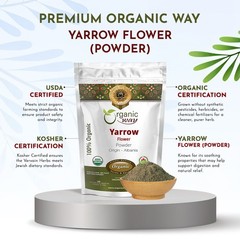 Organic Way Yarrow Flower Powder (Achillea millefolium) – Herbal Tea