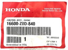 GENUINE HONDA 16600-Z8D-840 AUTO CHOKE PLATE ASSY GCV160, HRR216, HRX217 OEM NEW