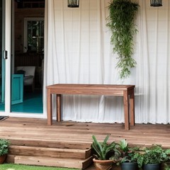1 PCS 40inch Outdoor Wooden Porch Bench Garden Furniture for Backyard Seat
