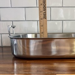 All Clad Stainless Steel Roasting Pan 16″ x 13″ Large Deep Dual Handle No Rack