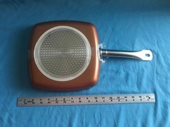 New Non-Stick 9.5” Square Copper Frying Pan ~ Ceramic Infused ~ Oven Safe