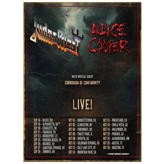 Judas Priest & Alice Cooper Sept–Oct 2026 Live Tour Poster