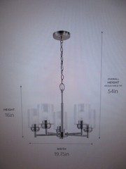 Kichler Winslow 19.75 in. 5-Light Brushed Nickel Contemporary Shaded Chandelier