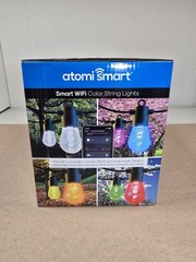 Atomi Smart Wi-Fi Color Outdoor String LED Lights 36ft Commercial Grade IP65