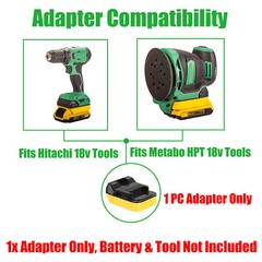 1x Adapter# DeWalt 20v MAX Li-ION Battery To Hitachi 18V Cordless Li-ion Tools