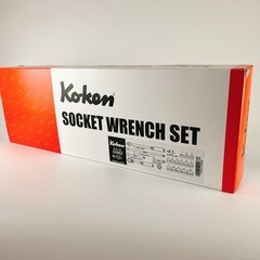 KOKEN 3286Z 3/8 9.5mm Z-EAL Socket Wrench Set 21 pieces W/Metal Case