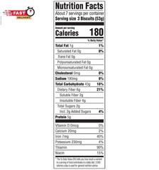 Weetabix Biscuits Whole Grain Cereal, Good Source of Fiber, Low in Fat, Heart He