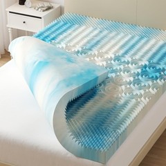 DUMOS 5-Zone Support Memory Foam Mattress Topper,Pain Relief,Cooling Gel Infused