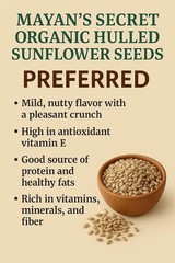 USDA Certified Organic Sunflower Seeds — Raw Kernels,No Shell,Kosher, Bulk