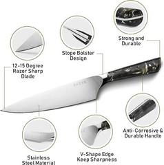 Razab 8 Inch Japanese Professional Chef Knife, High Carbon Stainless Steel