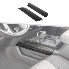 Compatible with Chevrolet Silverado 2022-2024, 2PCS Gear Black Wood Grain