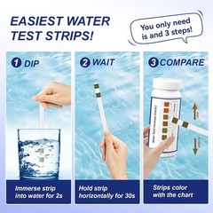 Water Hardness Test Kit – Quick and Accurate Water Hardness Test Strips – Hard