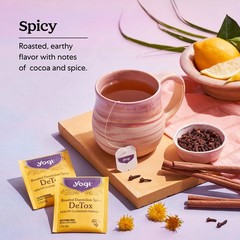 Yogi Tea – Roasted Dandelion Spice DeTox Tea (4 Pack) – 64 Organic Tea Bags
