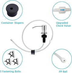Kitchen Sink Soap Dispenser with 47″ Extension Tube Brushed Nickel Soap Dishes
