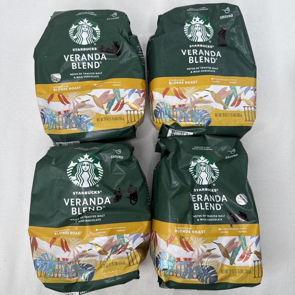 4PC Bags Of Starbucks Veranda Ground 28 oz. See Description