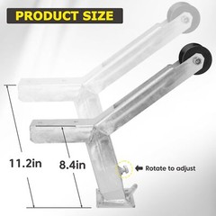 Boat Trailer Winch Stand with Roller,Fits3″x4″Frames,Multiple Height Adjustments