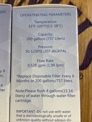 Waten H2O Replacement Filter For EDR2RXD1, W10413645A, W10413645. Replaces W005