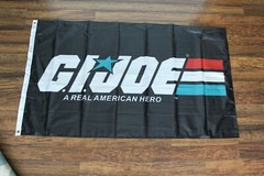 GI Joe Banner Flag A Real American Hero Man Cave Toy Room Cartoon Cobra