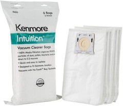 Kenmore Intuition BU4022 Upright vacuum HEPA filter bags IB600 Type–6 bags