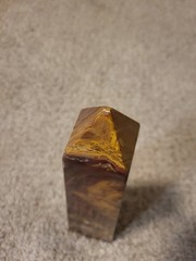 VTG 6.3lbs 10″ Multicolor Onyx Obelisk Solid Stone Earth Tone Sculpture Tower