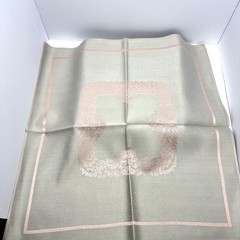 Vtg Reversible Gray Pink Damask Banquet Set 9.5 Ft Tablecloth & 11 Napkins