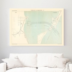 Old Map of Tunis 1888 – Vintage Tunisia Art Wall Decor Print
