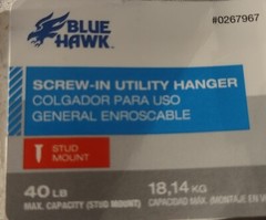 Blue Hawk Utility Hook 6.02-in Black Steel Qty 5