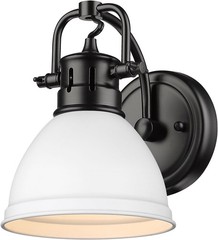 Duncan 4.875 in. 1-Light Matte Black Vanity Light by Golden Lighting