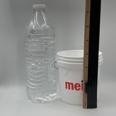 3 – Meijer Mini Buckets / 4″ Tall / Red, White, & Blue / Plastic Miniature Pail