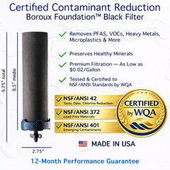 Berkey Water Filter System with 2 Certified Boroux Foundation Black Filters