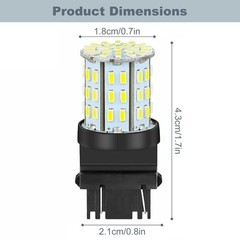 3157 3057 3457 4157 LED Bulbs 4 Pack 64 SMD 6000K White for Turn Signal Lights