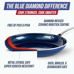 Blue Diamond 11 Piece Cookware Set, Diamond Infused PFAS & PFOA-Free Ceramic …