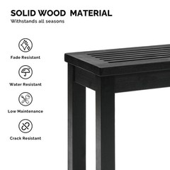 1 PCS 40inch Outdoor Wooden Porch Bench Garden Furniture for Backyard Seat