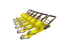 (6) New 2″ x 15′ 5000 lb Ratchet Straps J Hook Heavy Duty Tie Downs