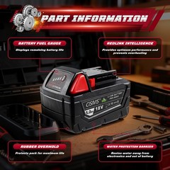 2PACK 5.0AH For Milwaukee for M18 Lithium 18V Li-Ion Extended 48-11-1850 Battery