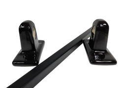 Black Ceramic Towel Bar Rod Rack Post Holder Brackets Tile In Mid Century Modern