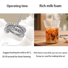 Electric Milk Frother Handheld Drink Foamer Coffee Mixer Egg Beater Double Whisk