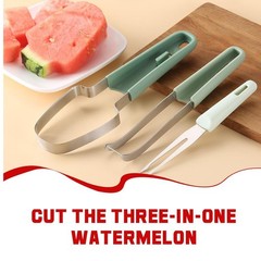 Stainless Steel Watermelon Slicer, 2026 3 IN 1 Watermelon Cutter Knife Server