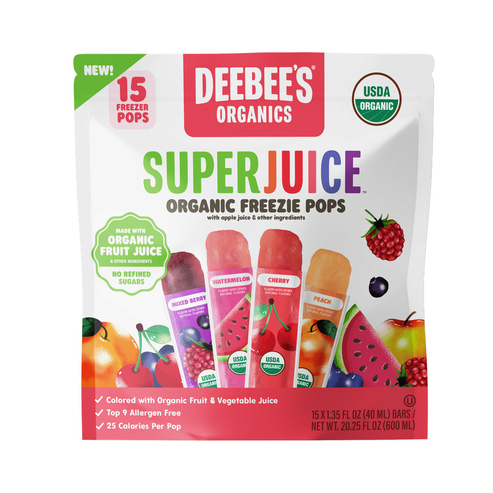 Deebees Super-Juice Freezie Pops, 15 Count, 1.35 fl oz