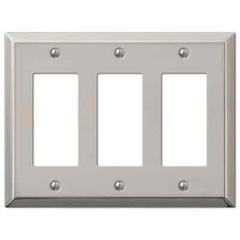 Electrical Switchplate Outlet Cover Century Brushed Nickel Single Double Triple