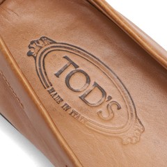 TOD’S Tan Leather Slip-On Driving Shoes Penny Loafers IT 8.5 US 9.5