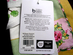 WILLIAMS SONOMA CANTON ROSE NAPKINS SET OF FOUR COTTON TWILL 20″ SQ NEW WITH TAG