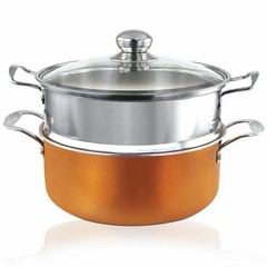 Simple & Co Oven Safe 20 Pieces Copper Infused Ceramic Nonstick Cookware Set