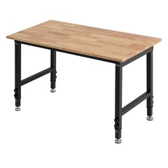 Uimoso 48 x 24 in Adjustable Workbench with 1500 lbs Capacity and Oak Wood Top