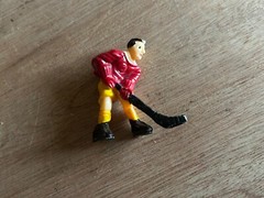Hockey Player Toy Figurine Cake Topper Lot Mini Figure Unbranded Vtg 6 pc Set